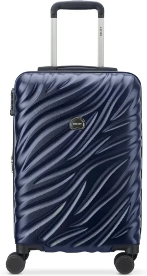 DELSEY PARIS Alexis Durable Hardside Luggage, Expandable Lightweight 4-Wheel Spinner, Easy Grip Telescoping Handle for Smooth Mobility, TSA-Lock Incorporated, Men and Women, Navy, Carry-On 21-Inch