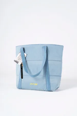Denim Affair Tote Bag in Ice Blue