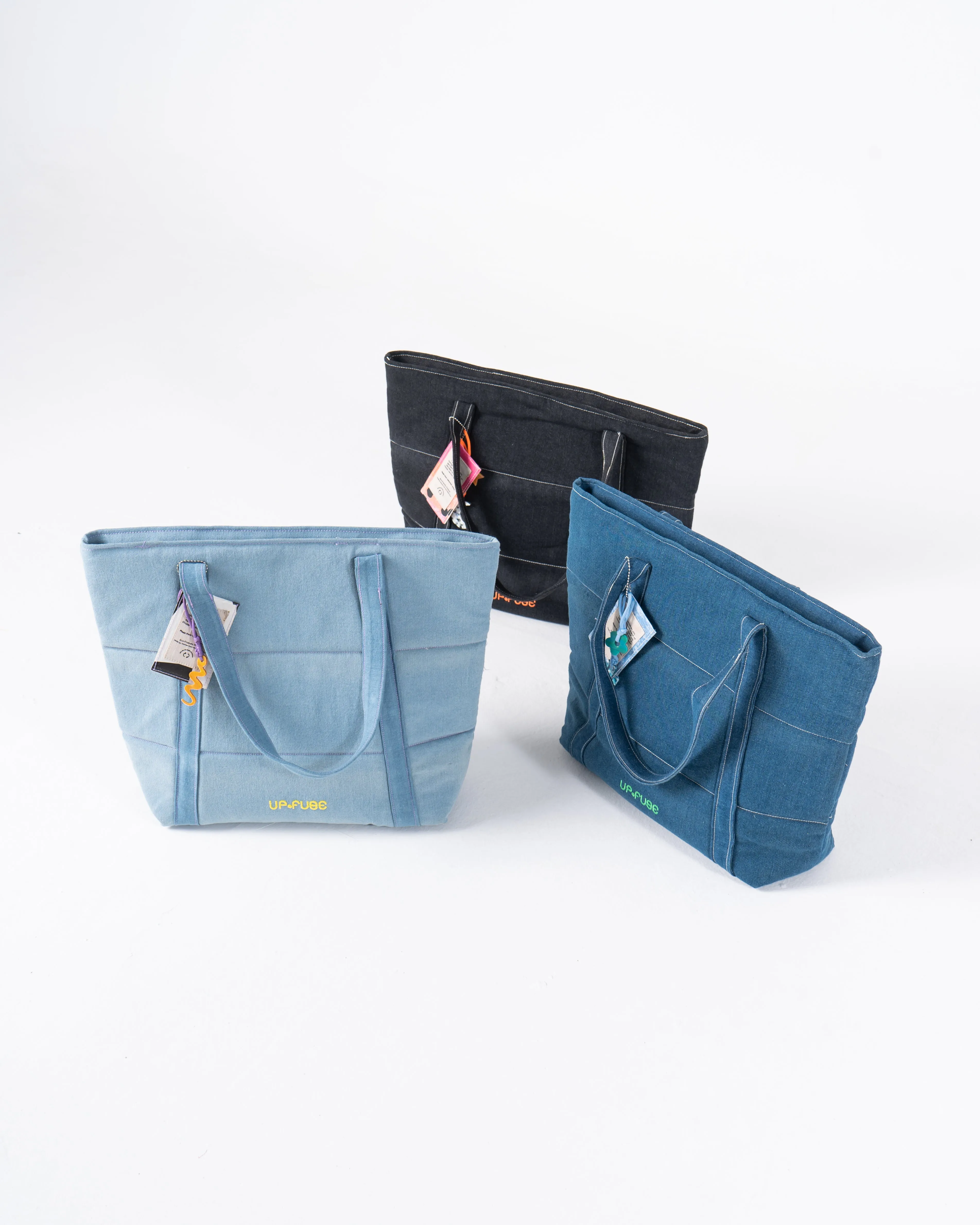 Denim Affair Tote Bag in Ice Blue