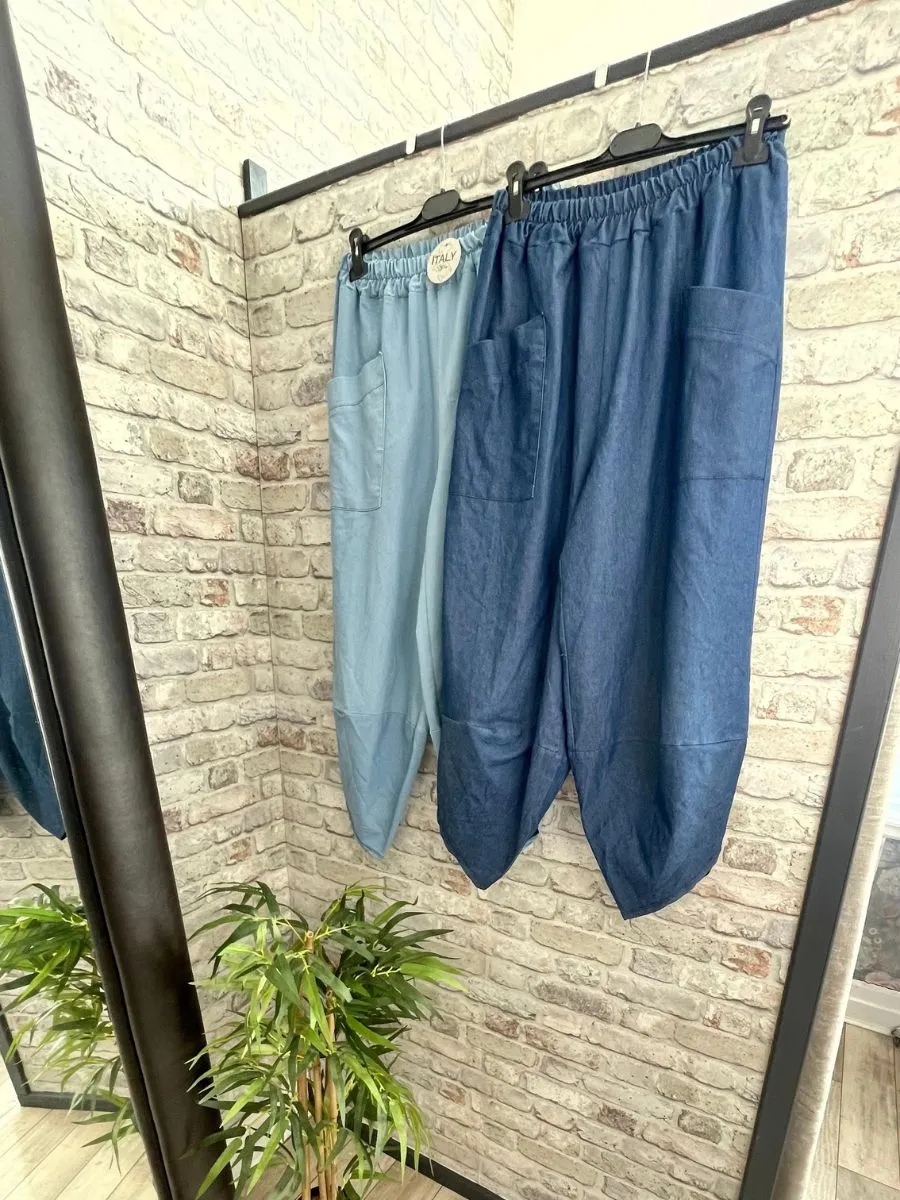 Denim Harem Trousers