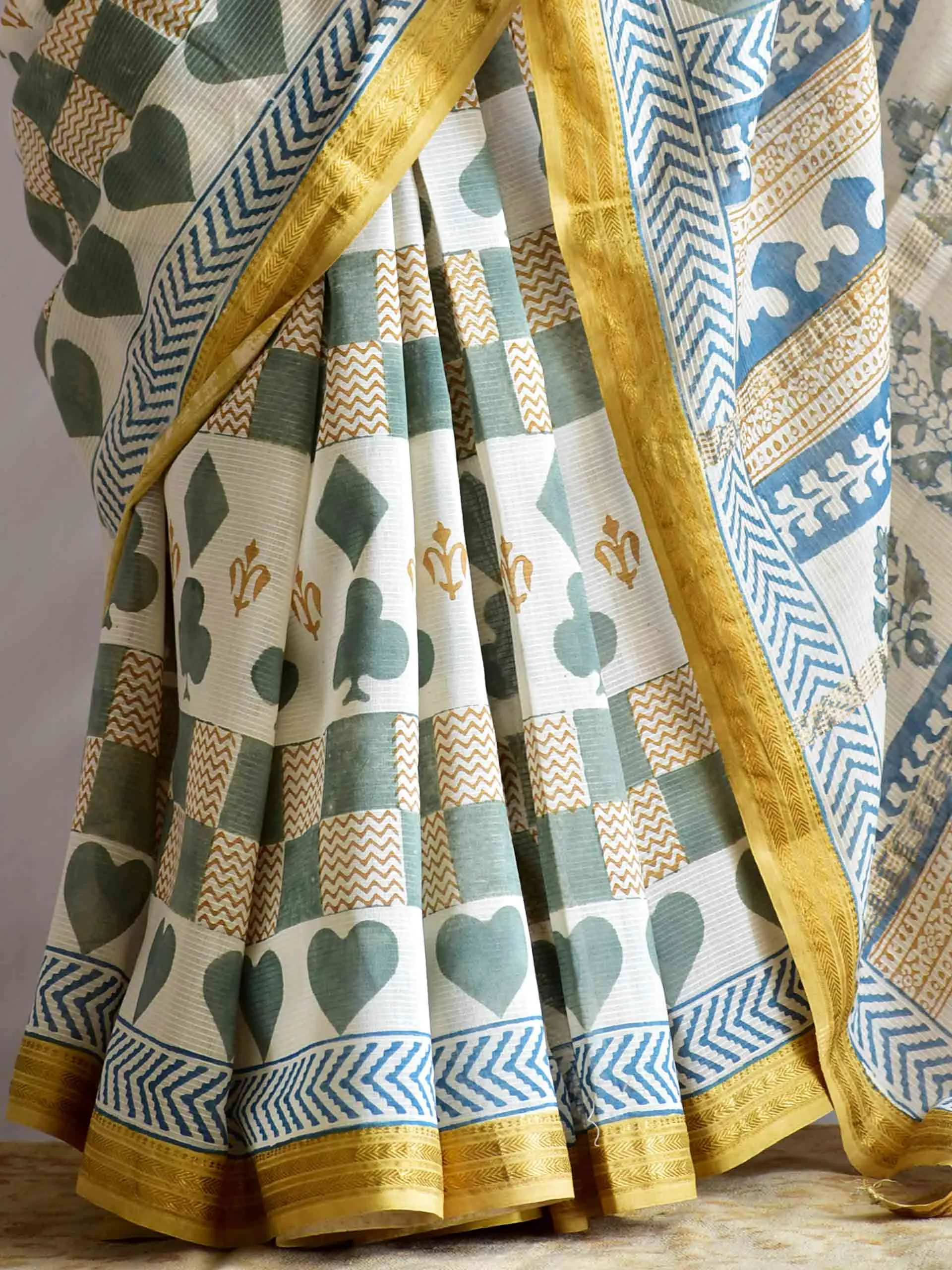 Do patti - Bagh maheshwari Silk handloom Saree