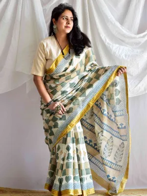 Do patti - Bagh maheshwari Silk handloom Saree