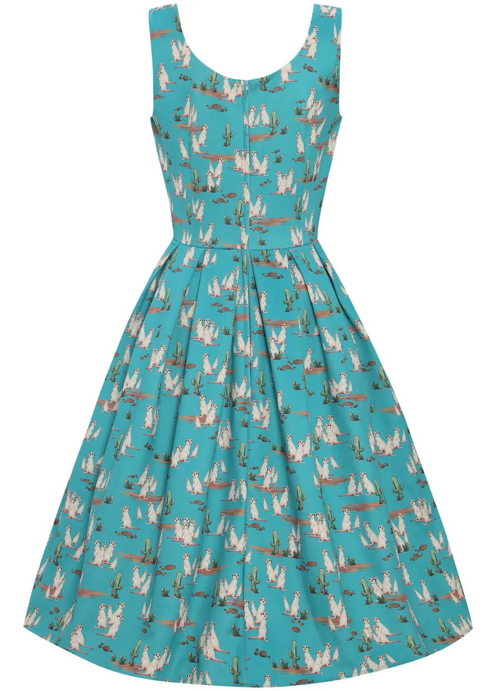 Dolly & Dotty Amanda Meerkat 50's Swing Dress Turquoise