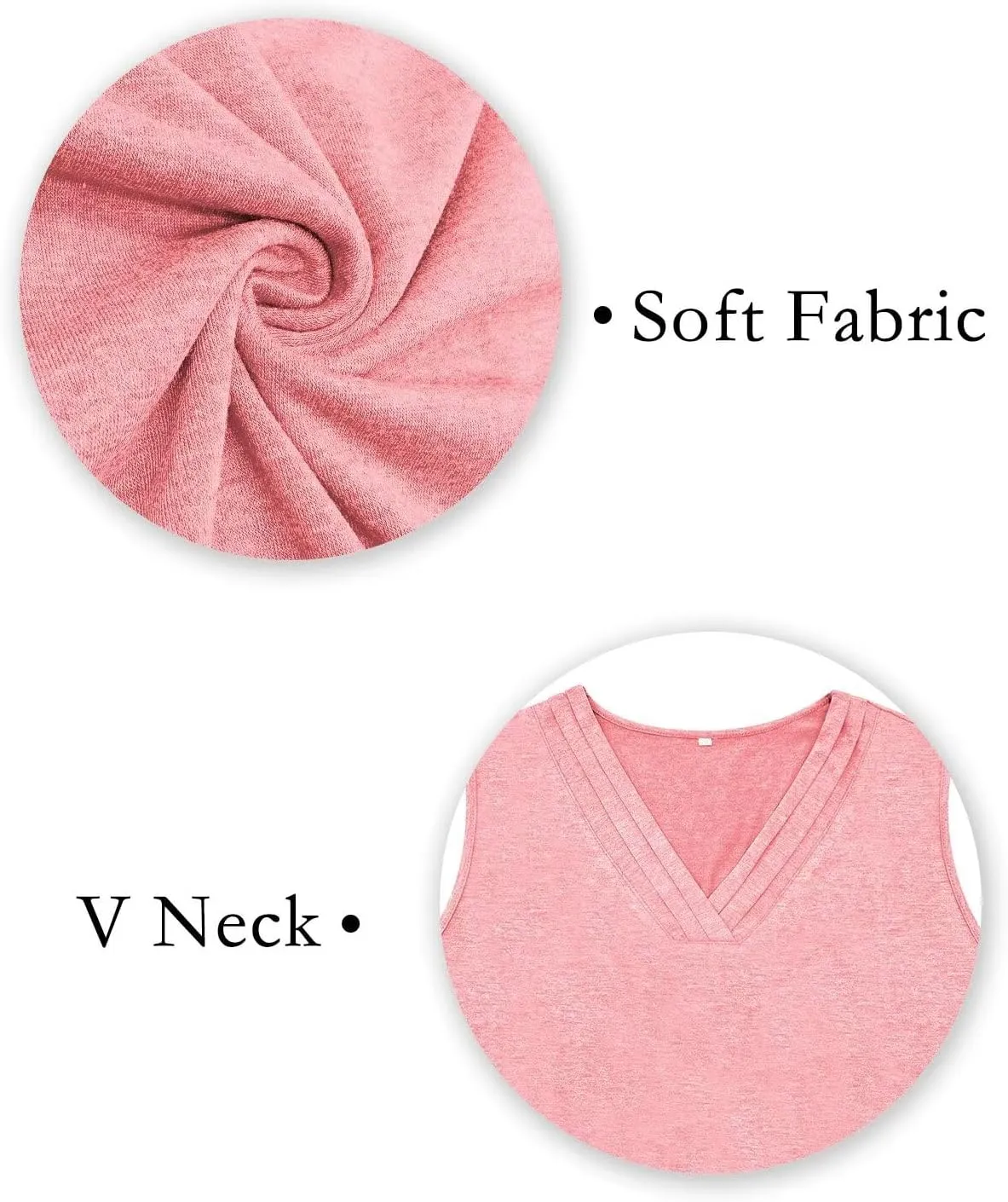 DOLNINE Women's Plus Size Tank Tops V Neck Sleeveless Shirts Casual Summer Fashion Tunic Blouses