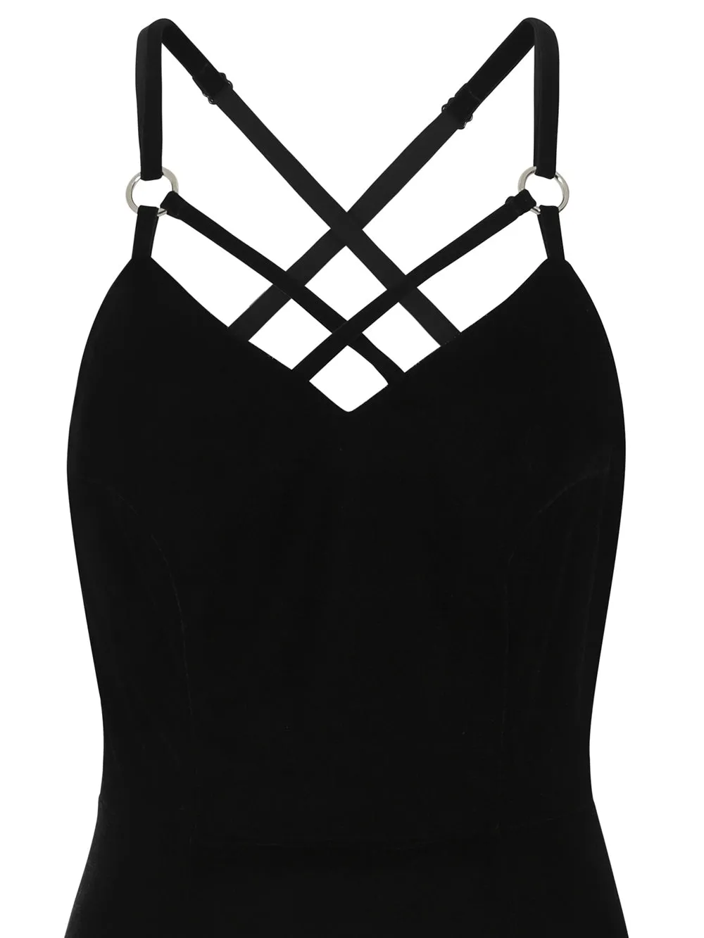 Domino Black Velvet Pencil Dress