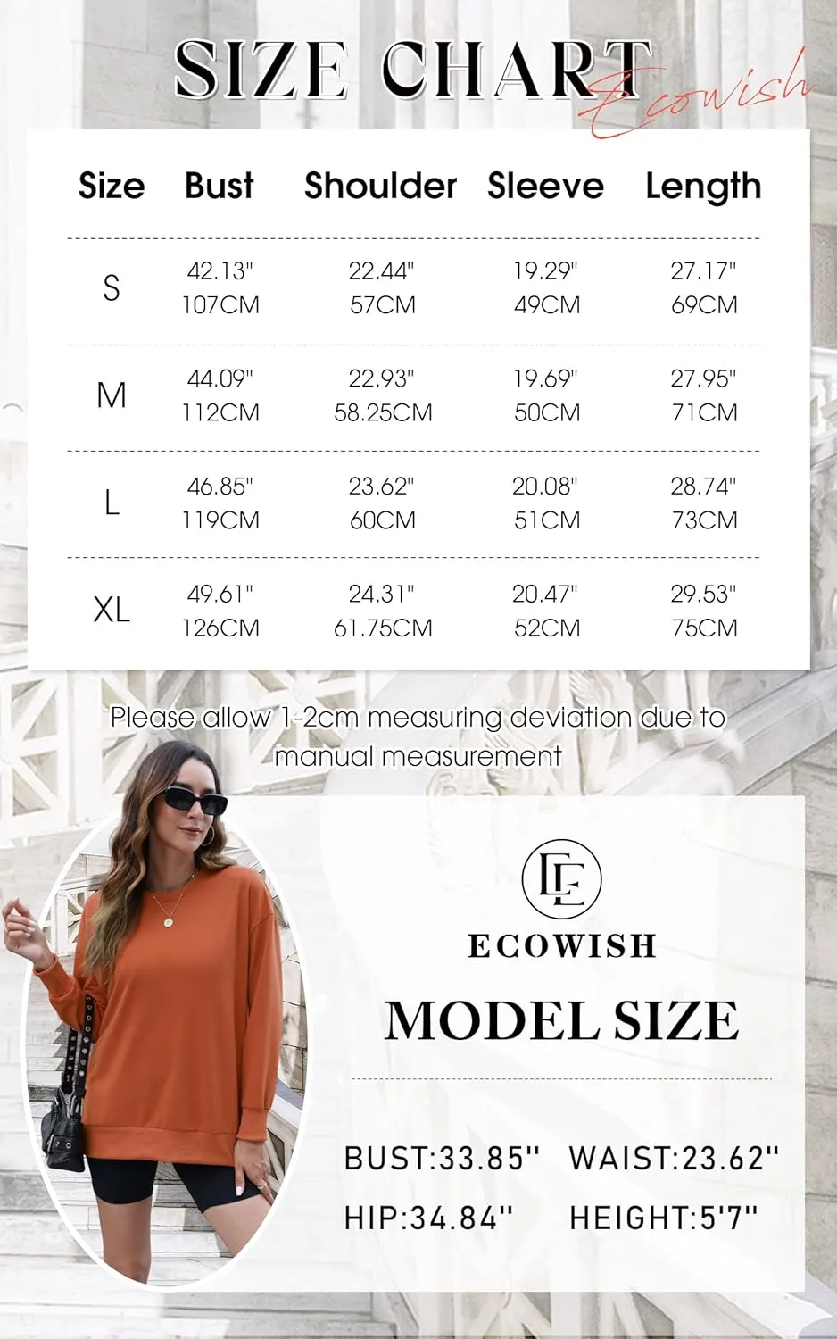 ECOWISH Women Side Split Sweatshirt: Fall Crewneck Long Sleeve Oversized Camo Shirts Casual Camouflage Print Pullover Tops