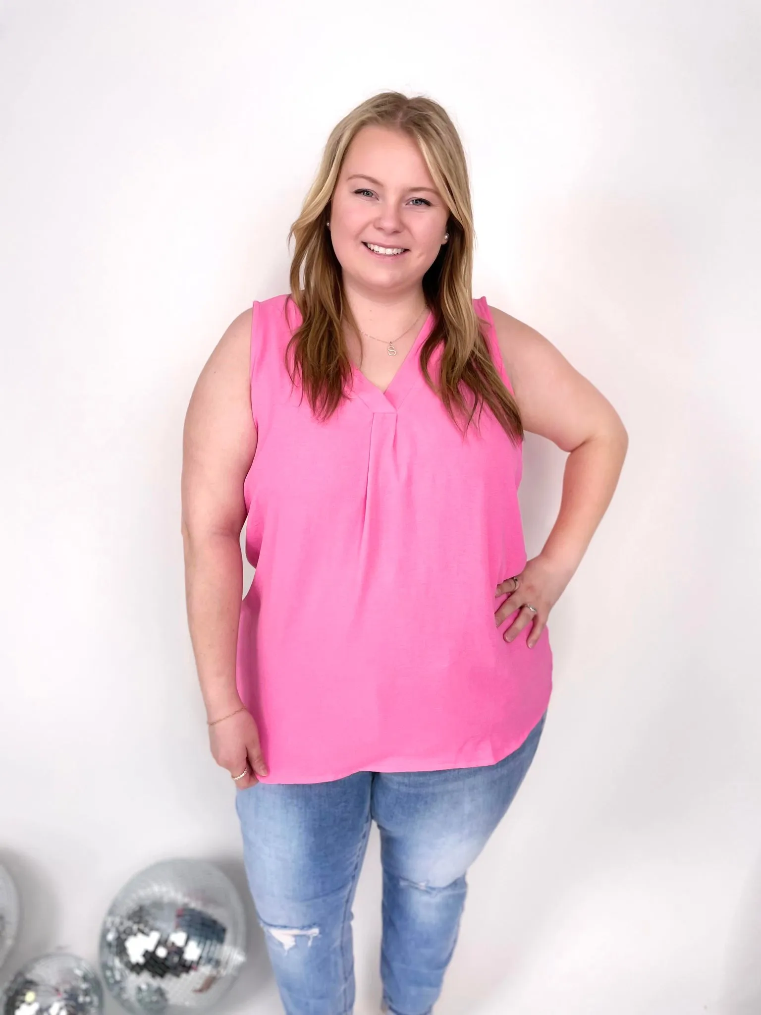Effortless Sleeveless Top in Pink