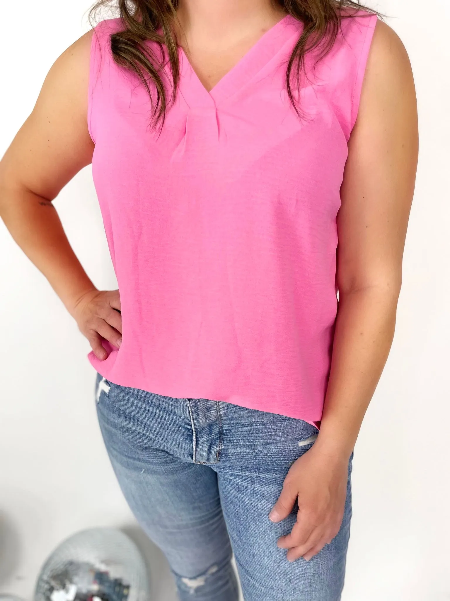 Effortless Sleeveless Top in Pink