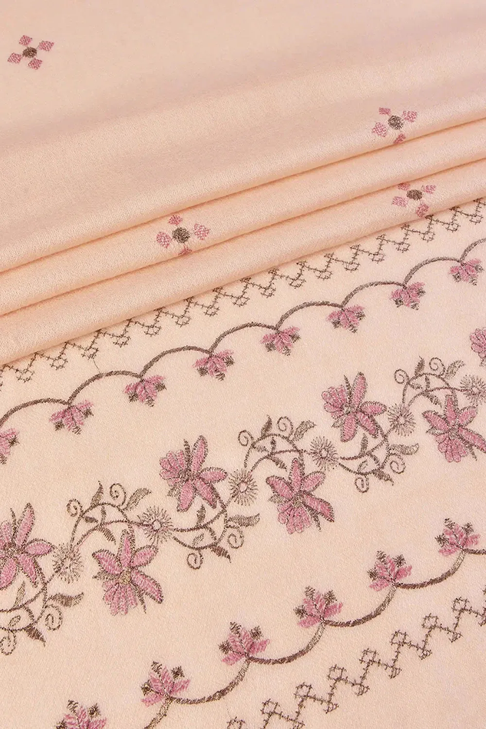 Embroidered Shawl-1 Cream