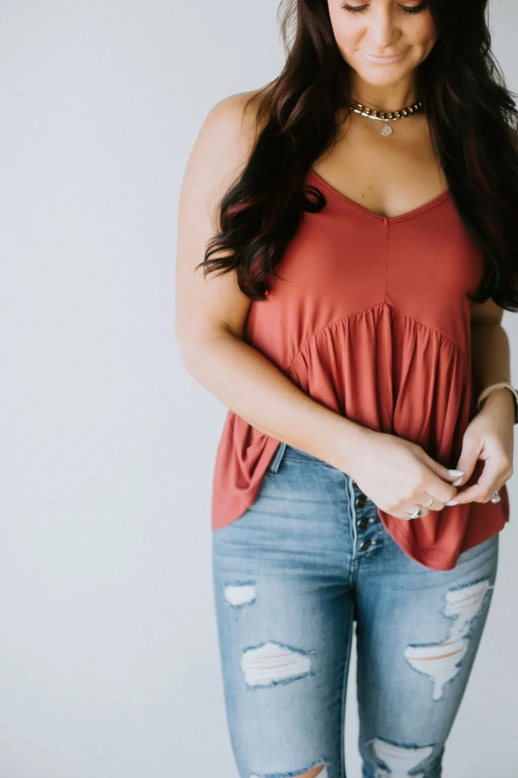 Emilia Babydoll Tank FINAL SALE