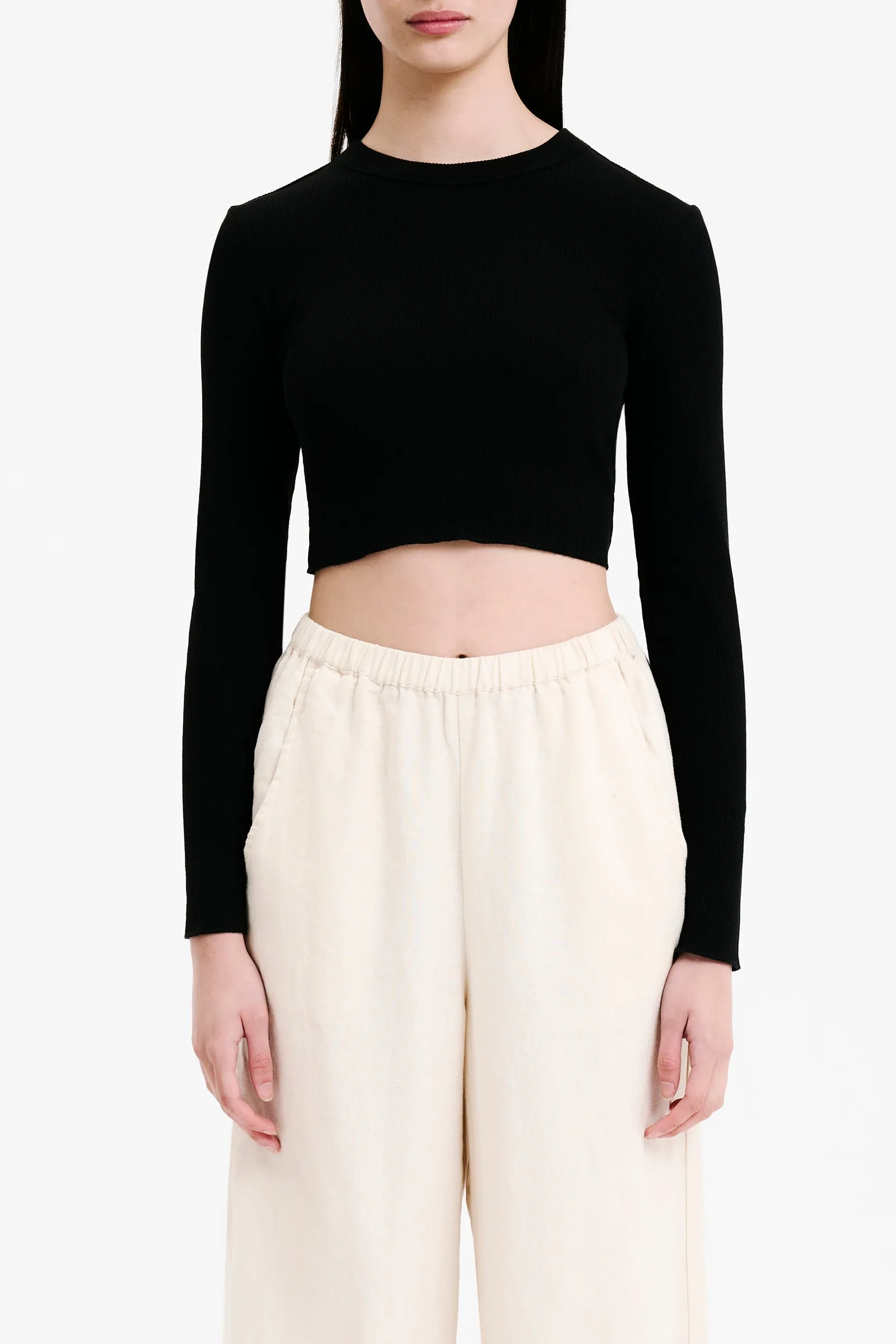 ESSENTIAL LS WAFFLE TEE