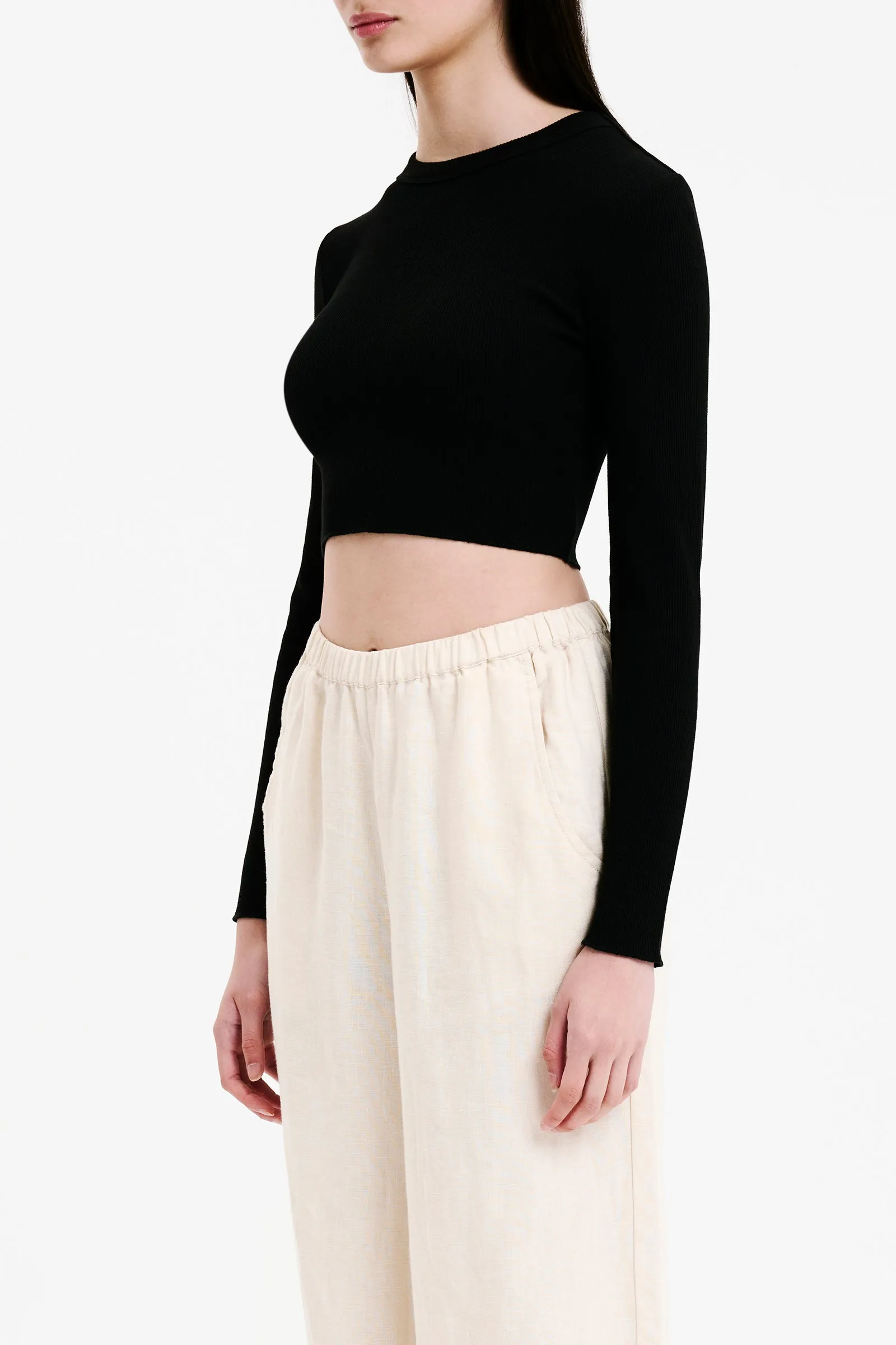ESSENTIAL LS WAFFLE TEE