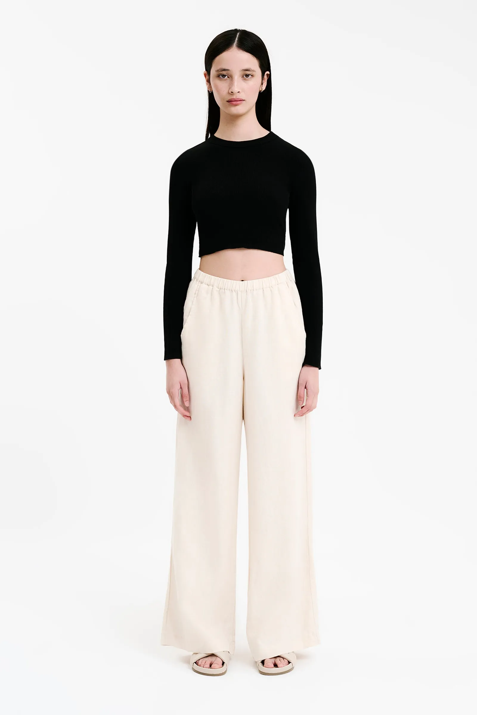 ESSENTIAL LS WAFFLE TEE