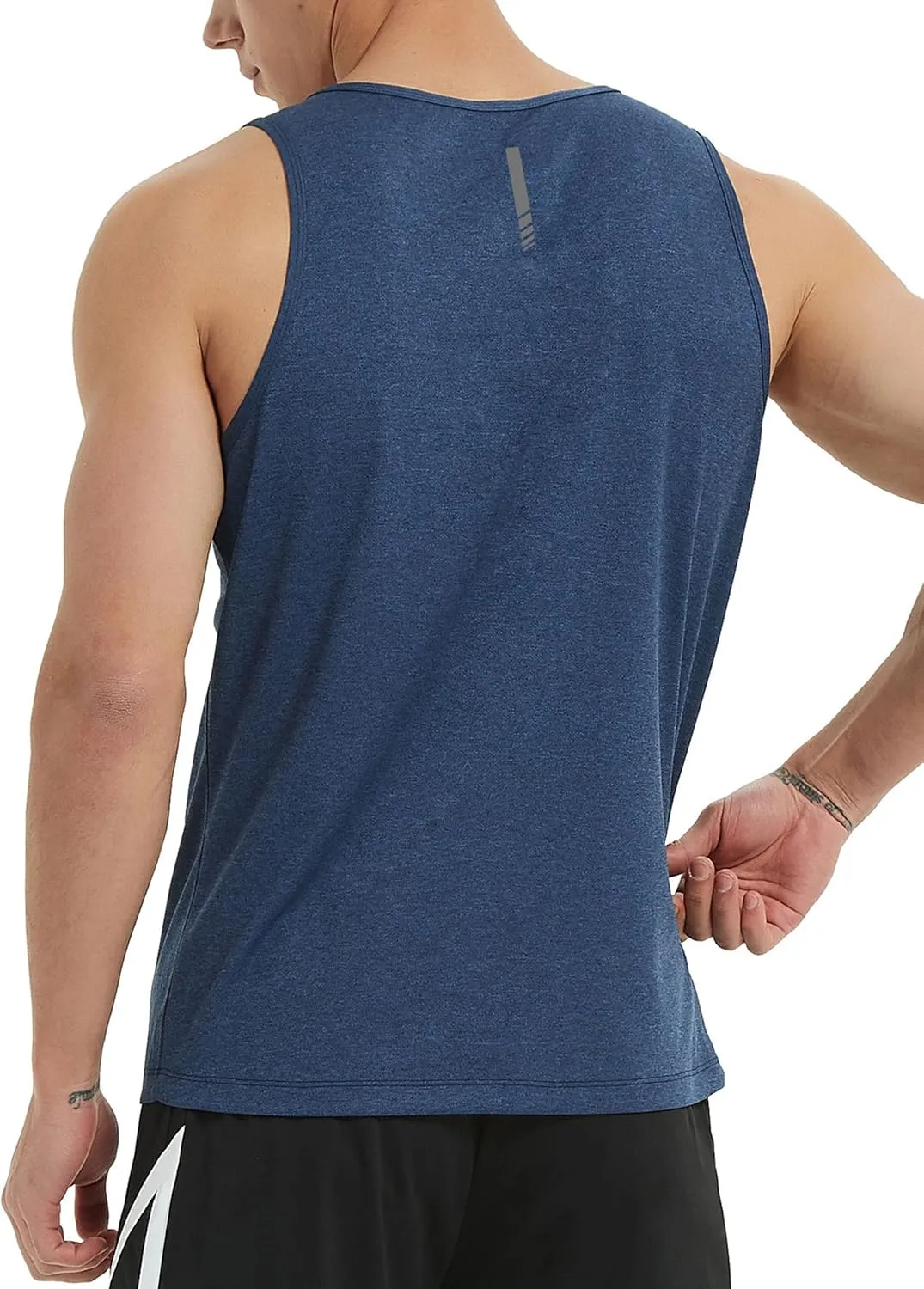 EZRUN Men's Tank Tops Quick Dry Workout Swim Beach Shirts Sleeveless Shirts for Bodybuilding Gym Fitness Training