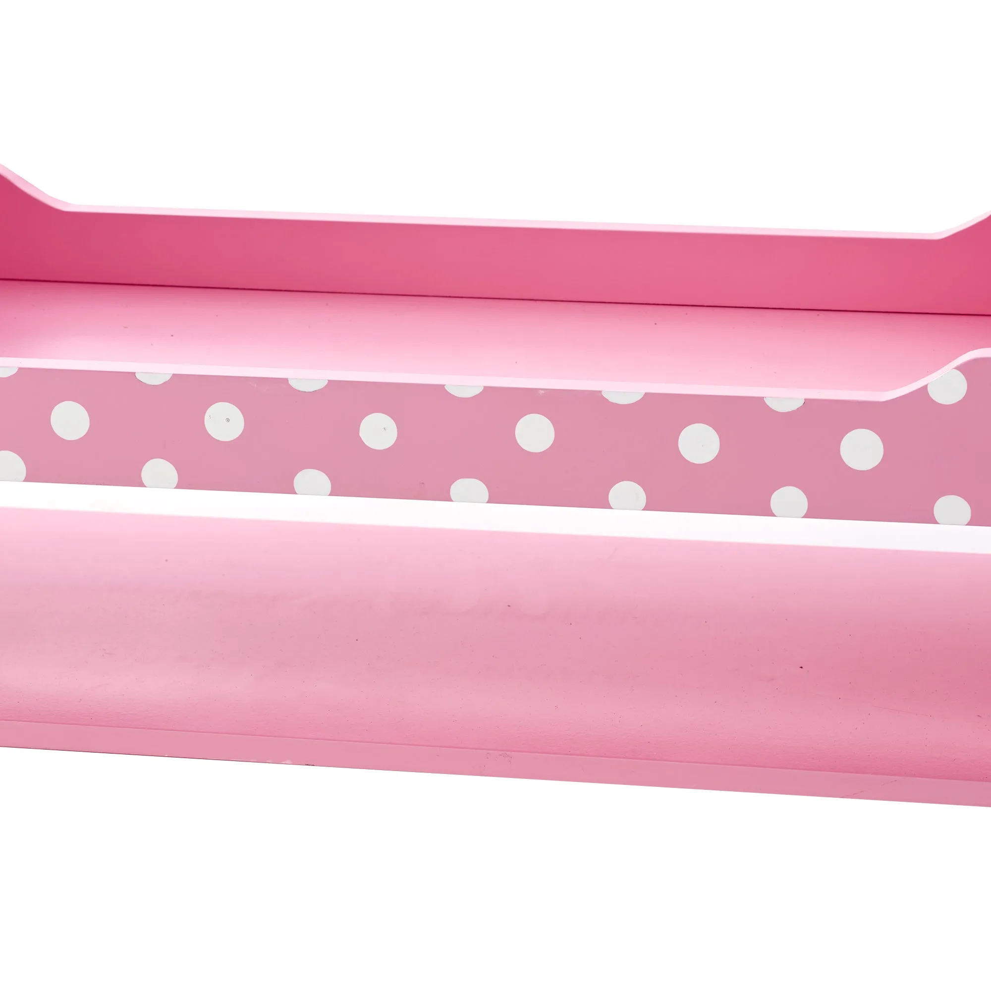 Fantasy Fields Polka Dots Children’s Wooden Wardrobe, Kids Dress Up Storage Closet with Rail