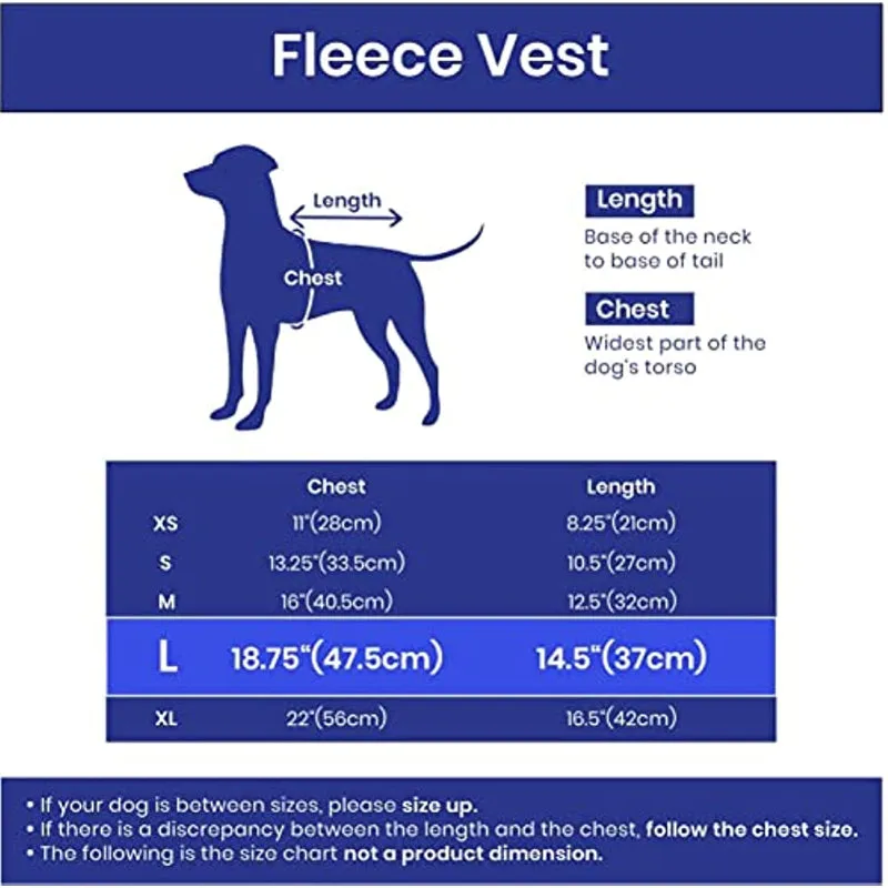 Fleece Vest Dog Jacket With O-Ring Leash