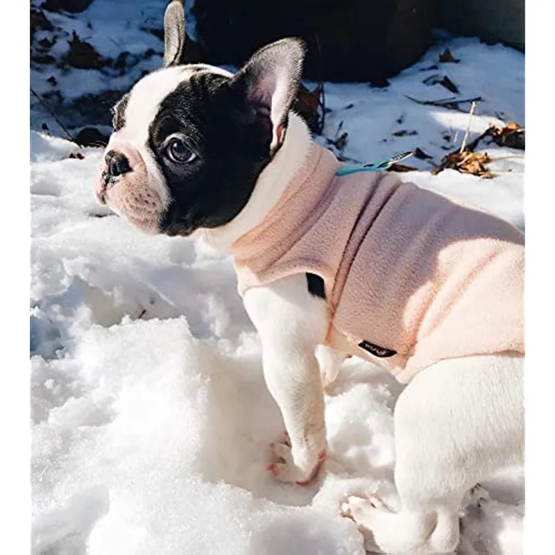 Fleece Vest Dog Jacket With O-Ring Leash