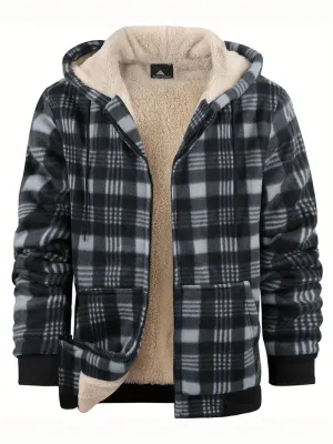 Fleecejack voor heren - casual, eenkleurig, warm voor herfst/winter