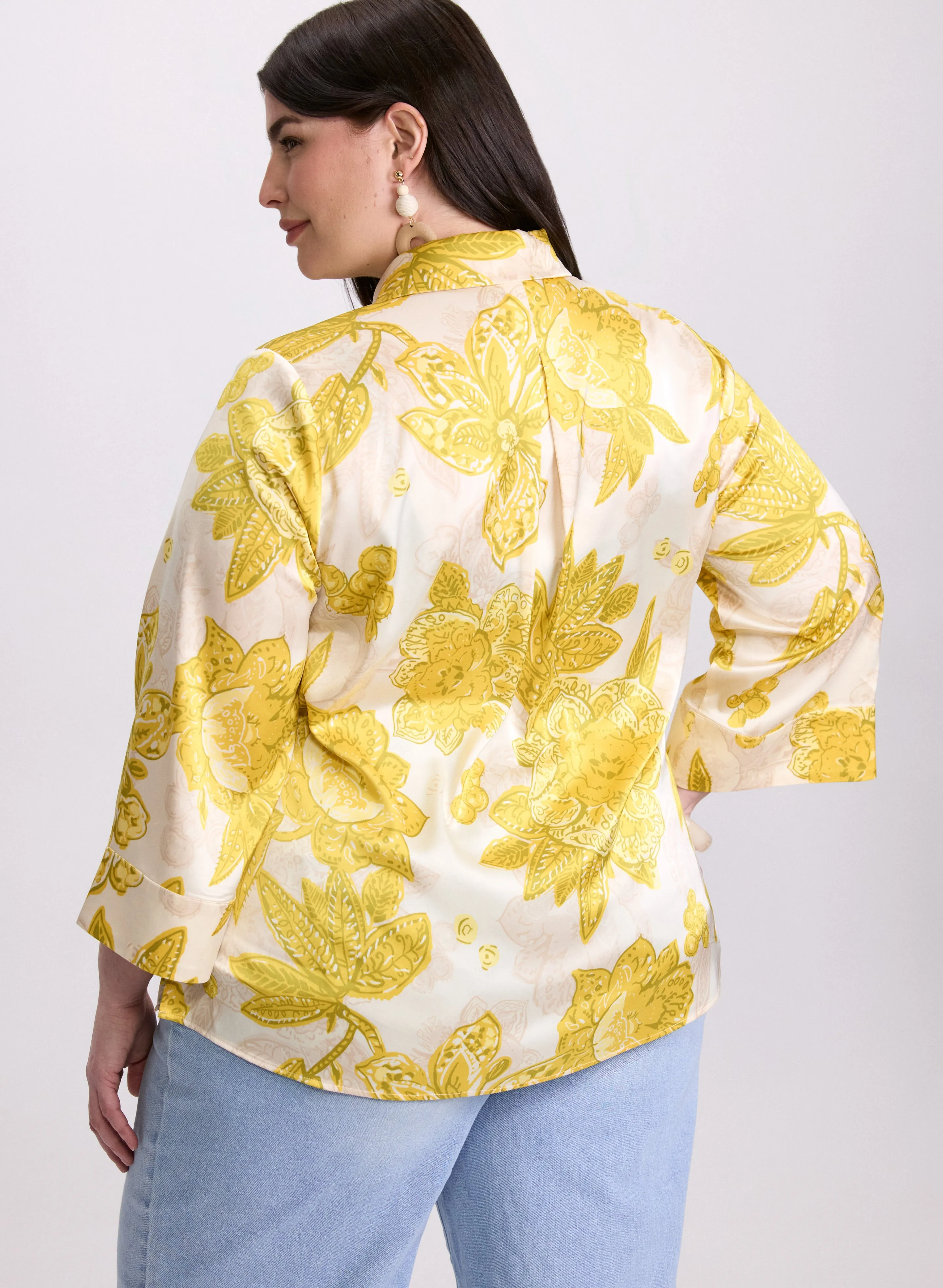 Floral 3/4 Sleeve Blouse