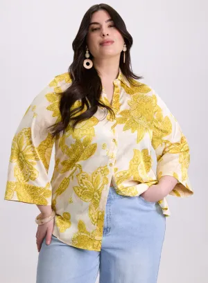 Floral 3/4 Sleeve Blouse