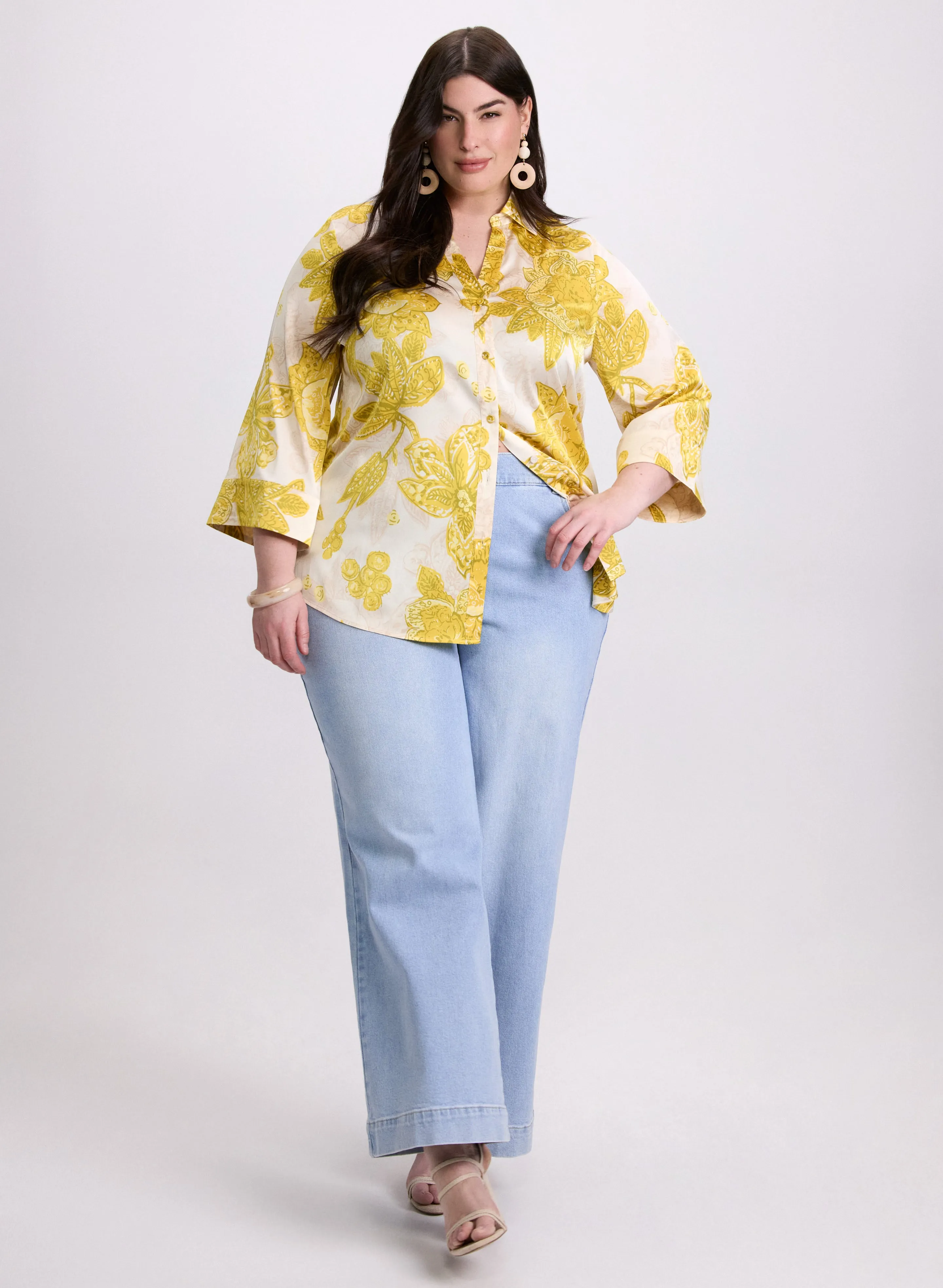 Floral 3/4 Sleeve Blouse