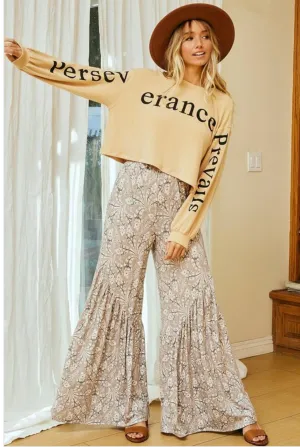 Floral Flare Pants