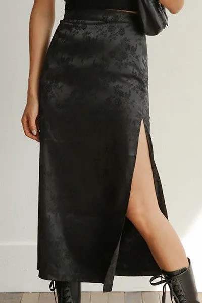 Floral midi skirt