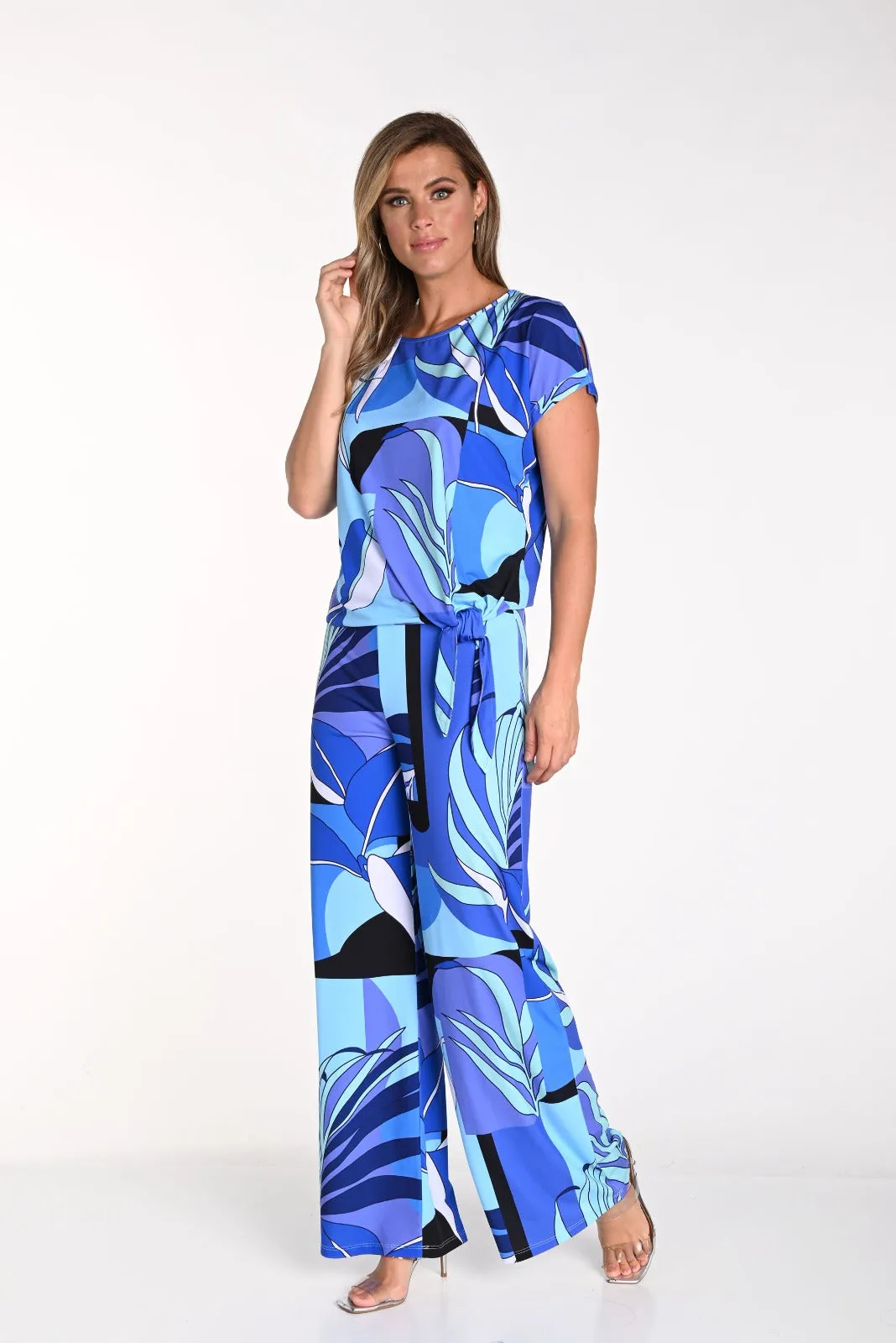 Frank Lyman Blue/Purple Wide-leg Pants Style 241217