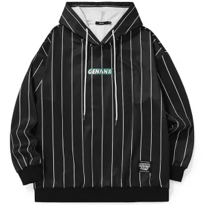 Geometric Line Print Fleece Hoodies