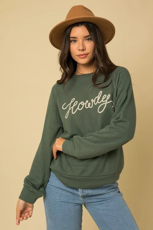Gilli L/S Howdy Graphic Print Top