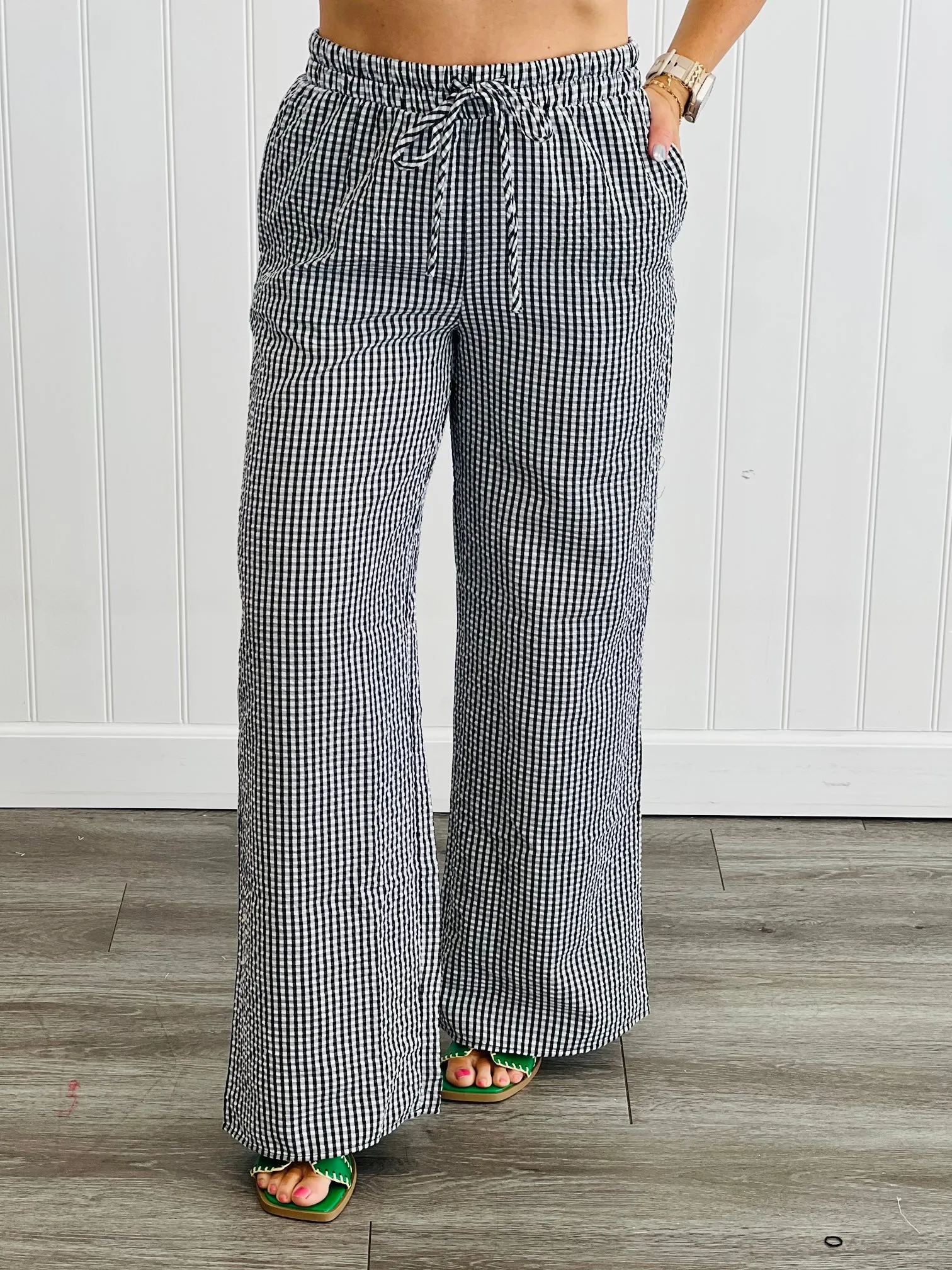 Gingham Beach Pants (Reg & Plus)-5 Colors