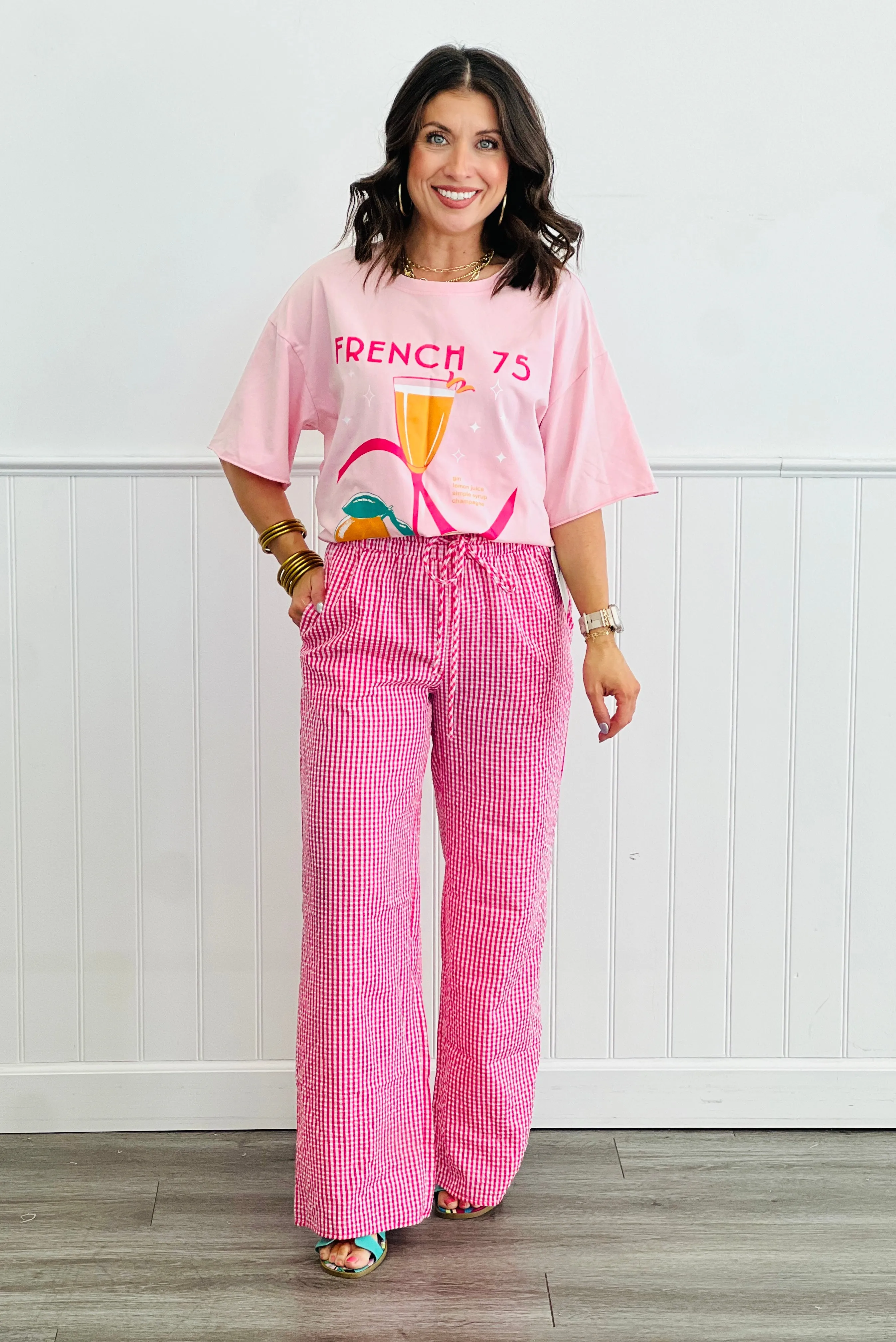Gingham Beach Pants (Reg & Plus)-5 Colors