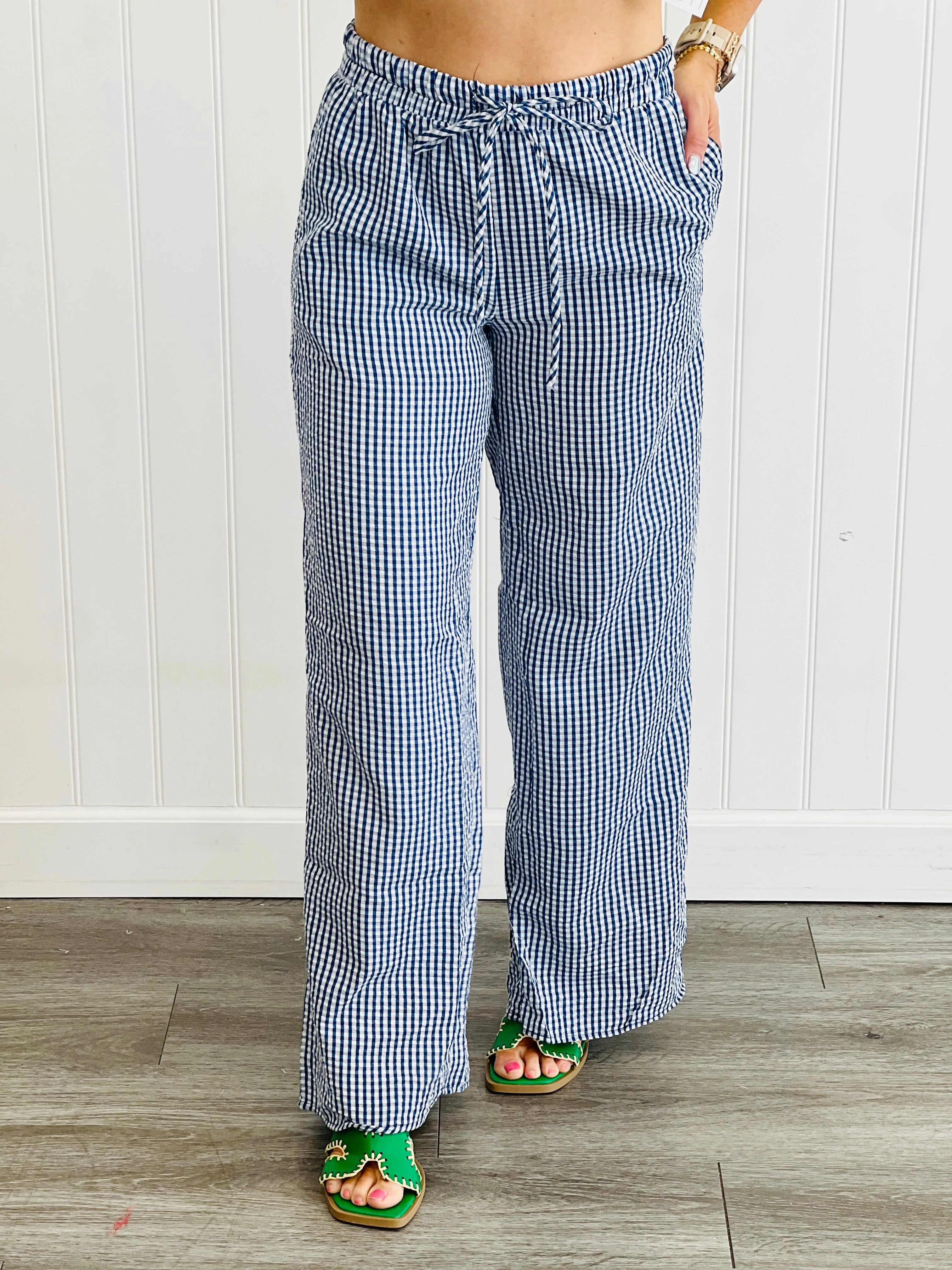 Gingham Beach Pants (Reg & Plus)-5 Colors