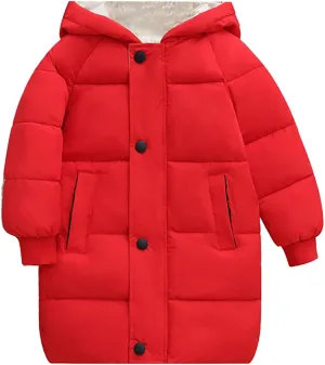 Girl Coats 2t Children's Down Padded Jacket Long Cotton Padded Jacket Baby Children's Big Girls down Winter Jacket