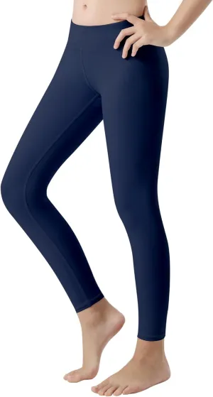 Girls Athletic Leggings High Waisted Kids Yoga Dance Pants Teen Soft Workout Running Sport Compression Tights