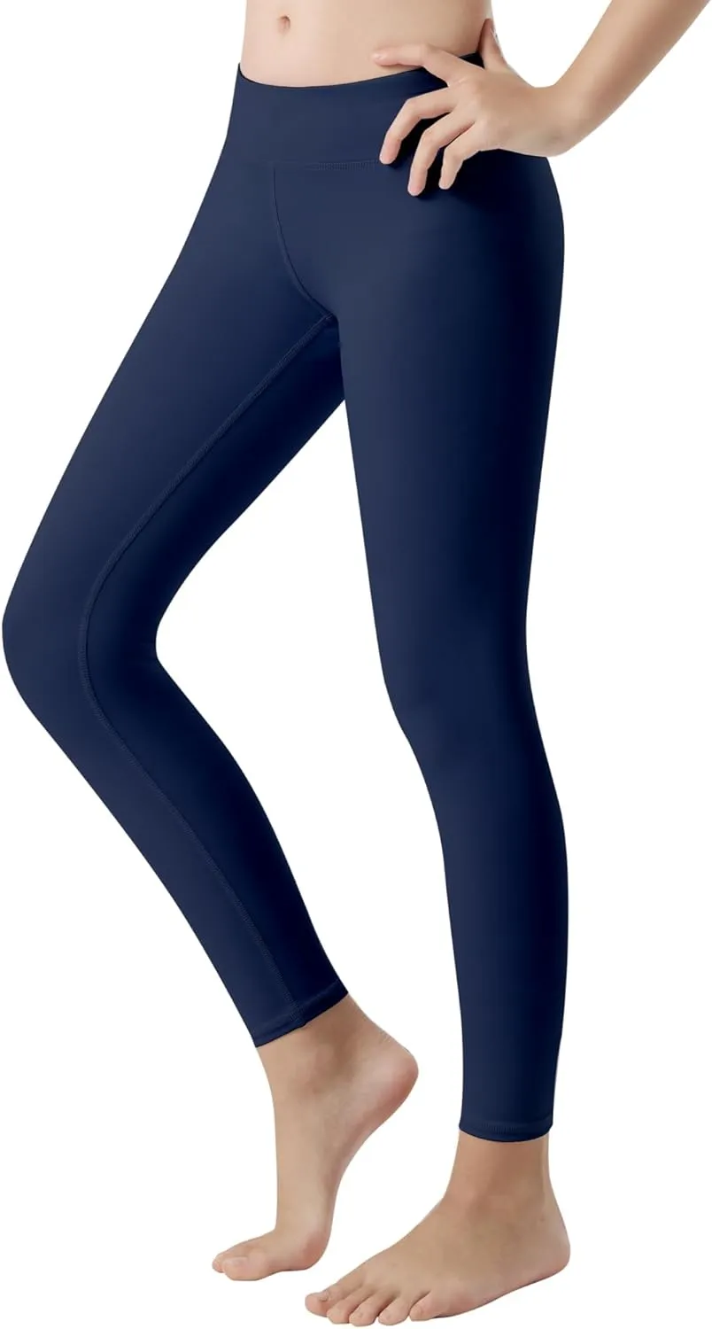 Girls Athletic Leggings High Waisted Kids Yoga Dance Pants Teen Soft Workout Running Sport Compression Tights