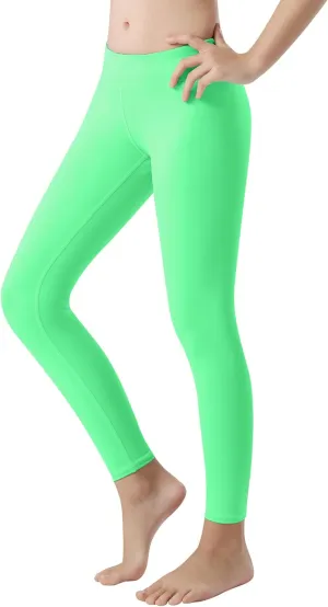 Girls Athletic Leggings High Waisted Kids Yoga Dance Pants Teen Soft Workout Running Sport Compression Tights