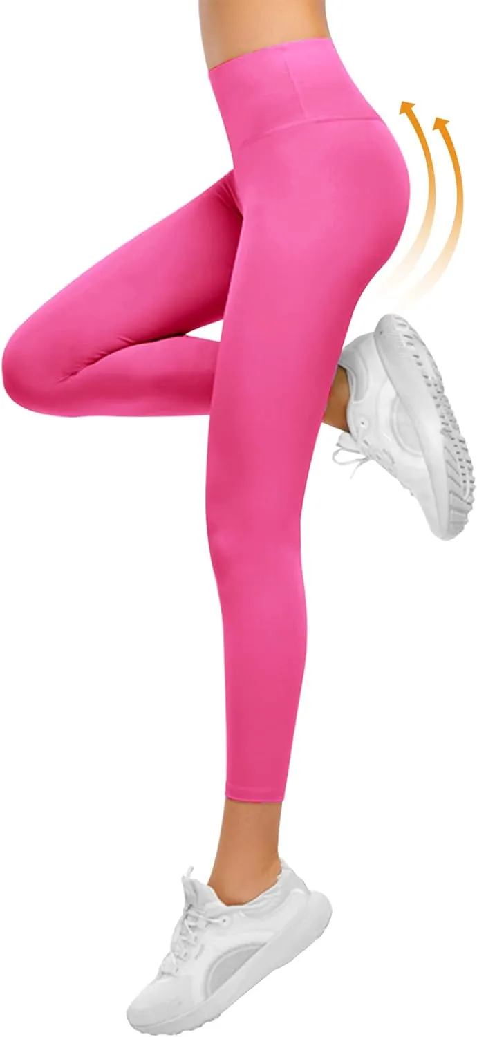 Girls Athletic Leggings Kids Lounge Workout Yoga Pants Solid Color High Waist Dance Running Active Tight for Teen