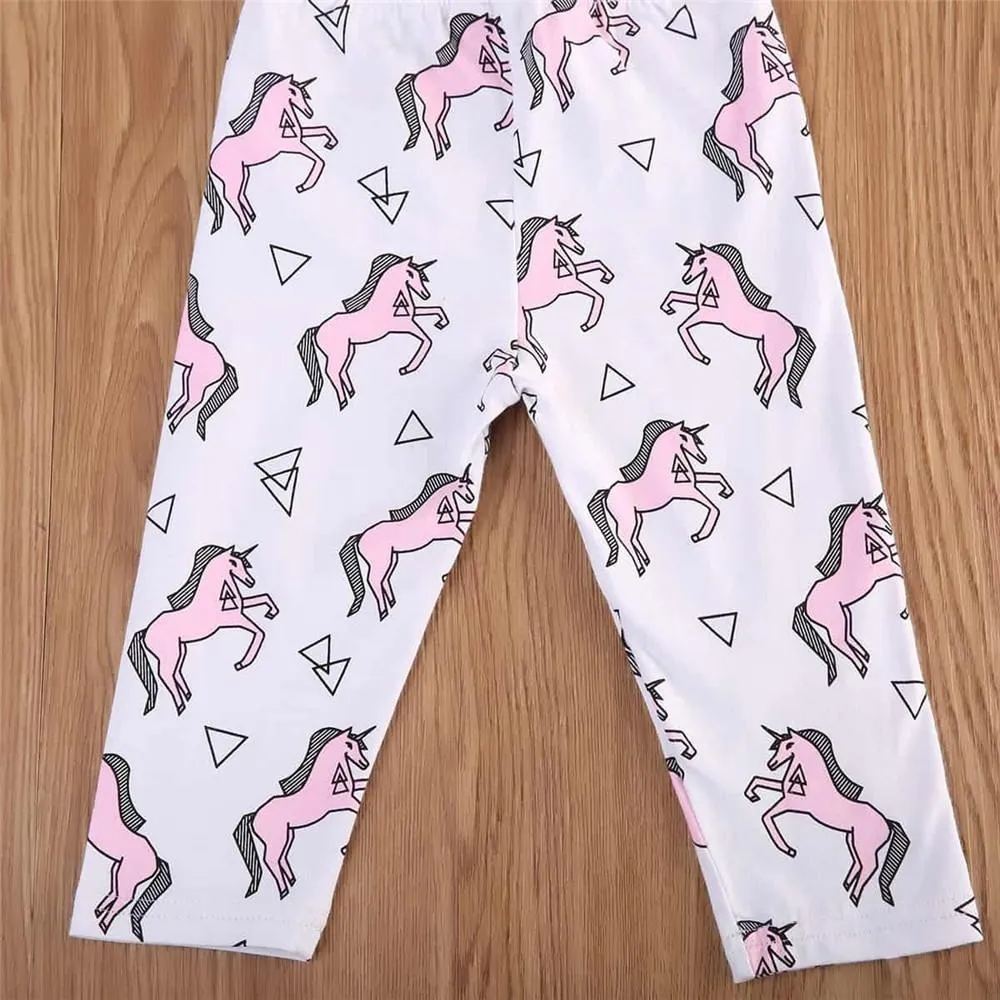 Girls Elastic Waist Animal Print Trousers