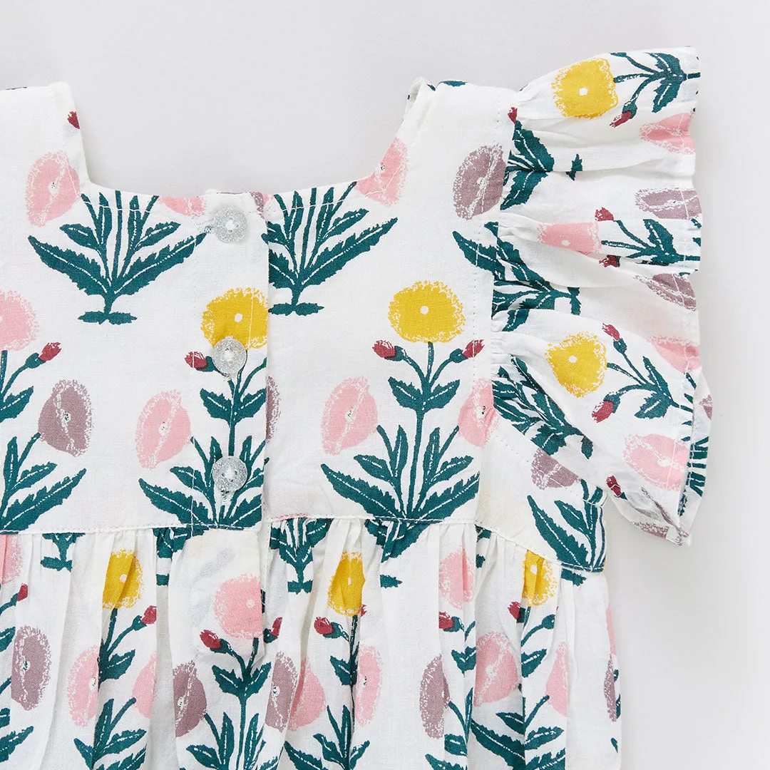 Girls Elsie Dress - Sunburst Dandelion