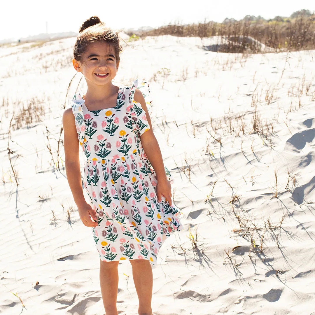 Girls Elsie Dress - Sunburst Dandelion