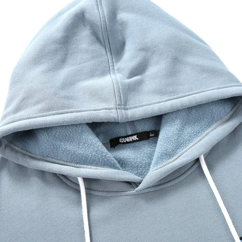 Graffiti Print Napping Drop-Shoulder Sleeve Hoodies