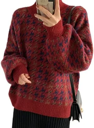 Grunge Clothes Grandpa Sweaters Vintage Aesthetic Baggy Dark Academia Clothing Plaid Striped Preppy Pullovers 2025