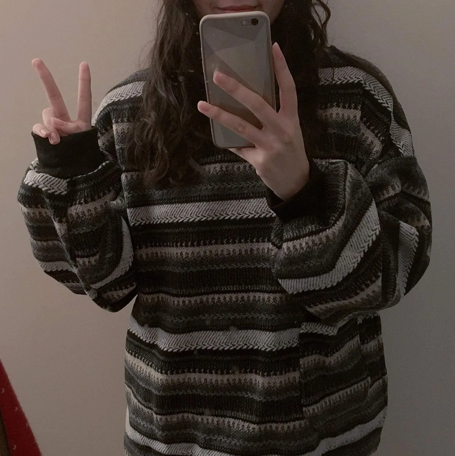 Grunge Clothes Grandpa Sweaters Vintage Aesthetic Baggy Dark Academia Clothing Plaid Striped Preppy Pullovers 2025