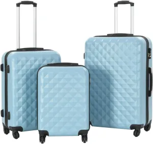 Hardcase Trolley Set for Travel, Durable ABS Material, Includes 3 Size-Sized Cases for All Your Needs, Blue