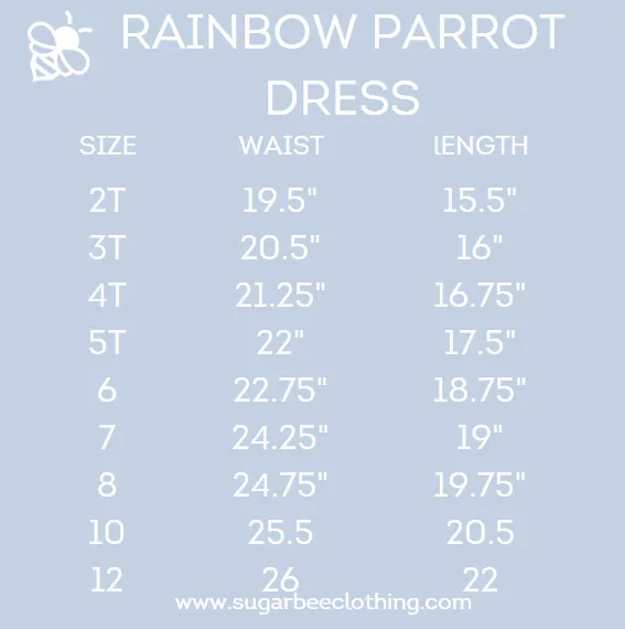 Hazel Sweetheart Dress - Rainbow Parrots