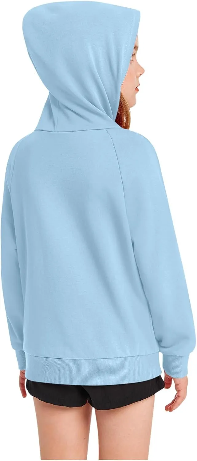 Hoodies for Teen Girls Tredny Long Sleeve Sweatshirts Oversized Pullover with Hood Fall Tween Girls Y2K Outfits
