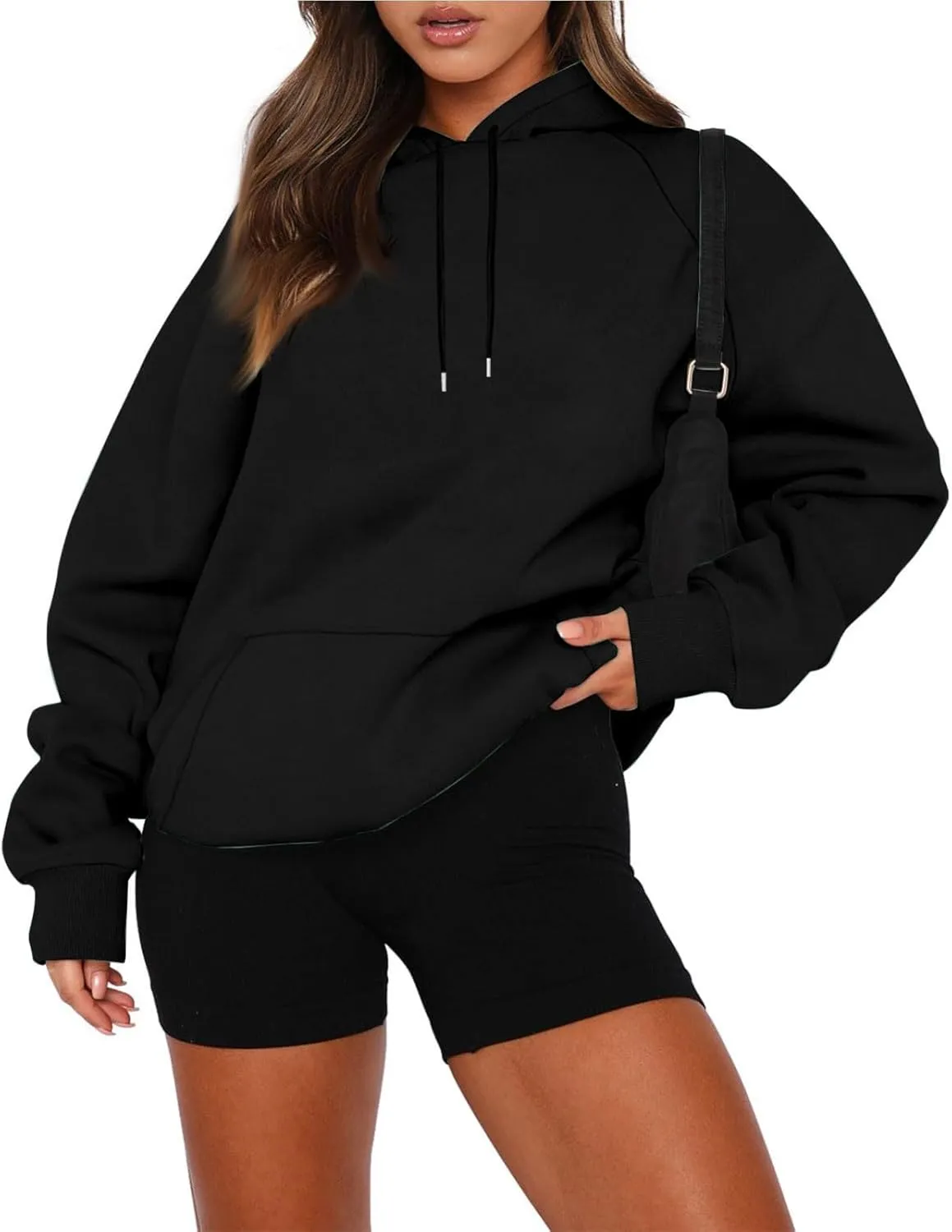 Hoodies for Women Comfy Fleece Oversized Sweatshirt Lightweight Drawstring Pullover Sweaters Cute Hoodie with Pocket