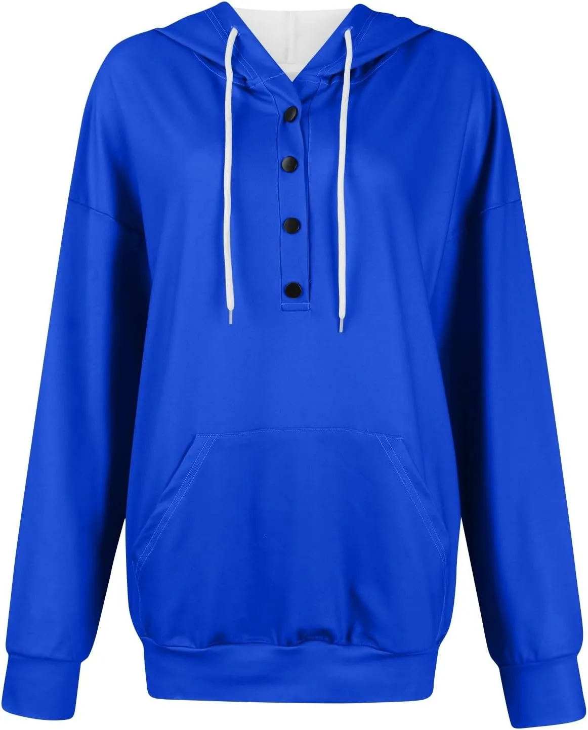 hoodies for women oversized sweatshirt trendy long sleeve button drawstring pullover sweater tops fall winter clothes 