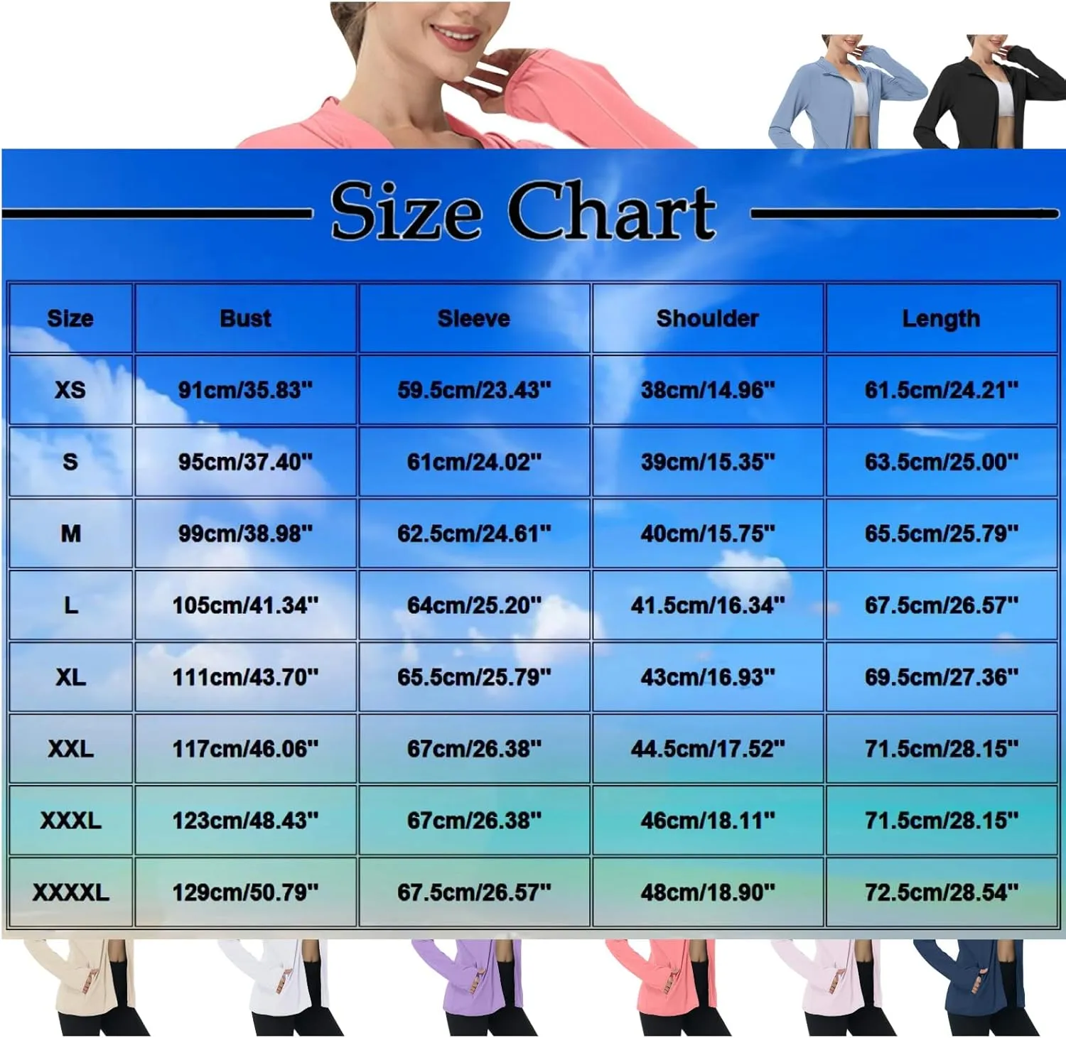 Hoodies for Women UPF 50  Sun Protection Shirts Lightweight Long Sleeve Sun Hoodie Jacket with Pockets for Hiking Outdoor